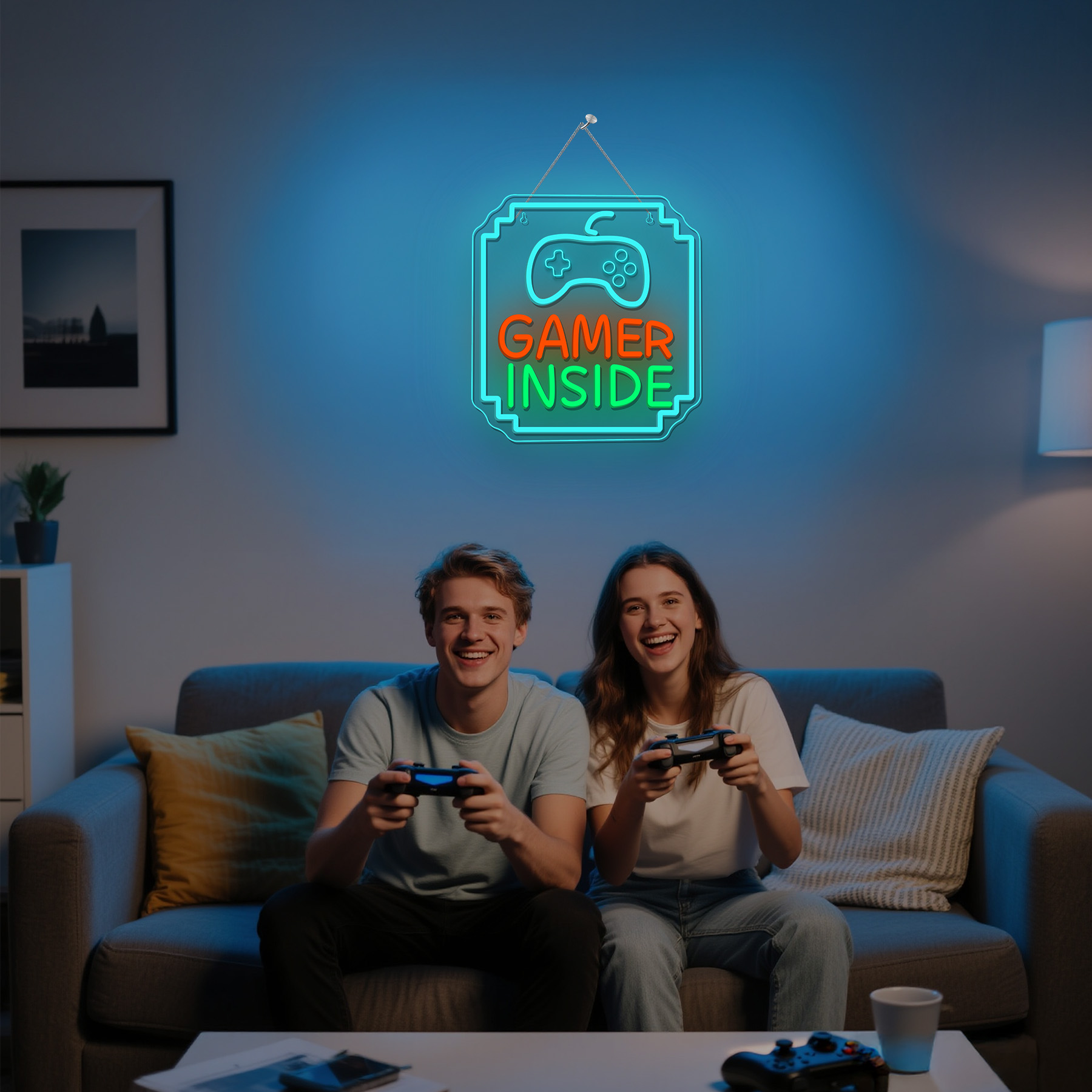 Gamer Inside Neon Sign Dimmabl - Bedroom Lighting Decor Ideas 리뷰 및 가격