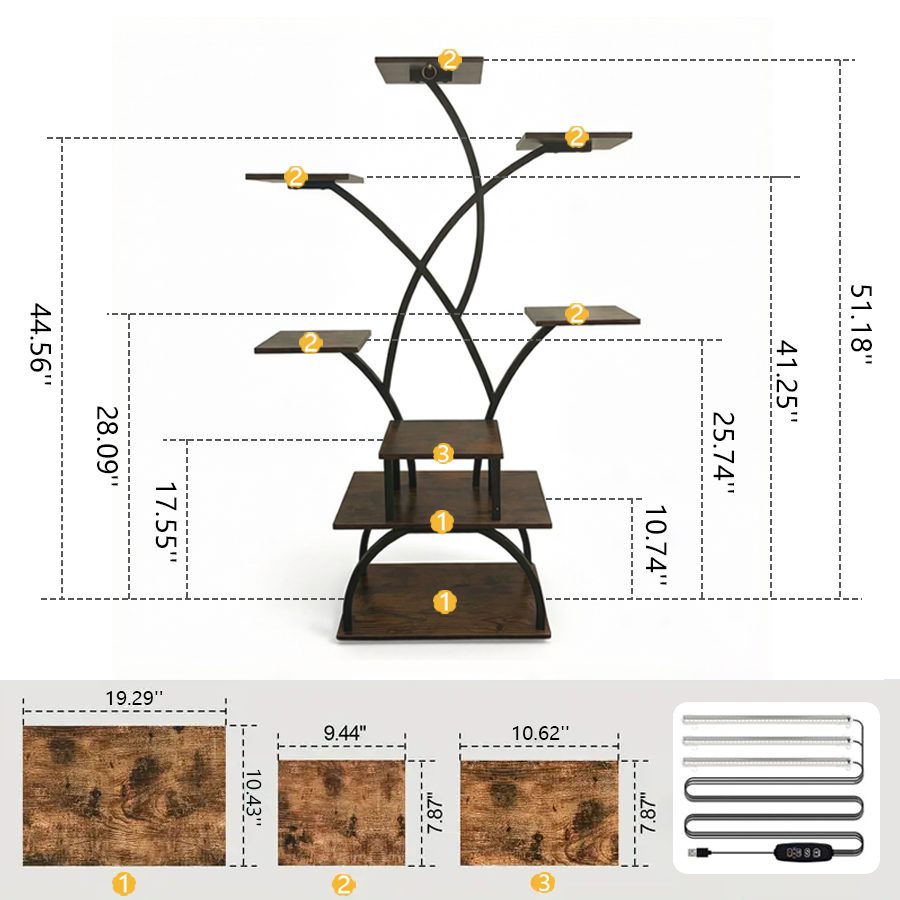 Indoor Plant Stand with Grow L - Lighting Decor Photos 리뷰 및 가격