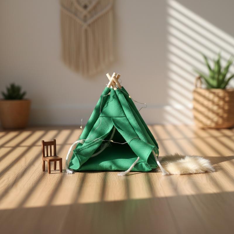 1/12 Dollhouse Mini Tent Model - Lighting Decor Photos 리뷰 및 가격