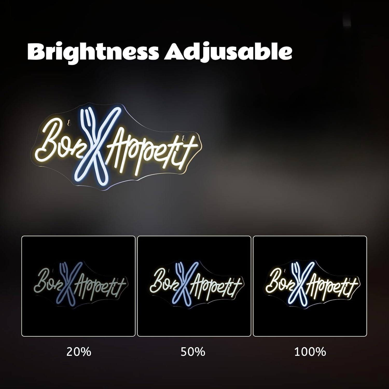 Bon Appétit Neon Sign Good App - Bedroom Lighting Decor Ideas 리뷰 및 가격