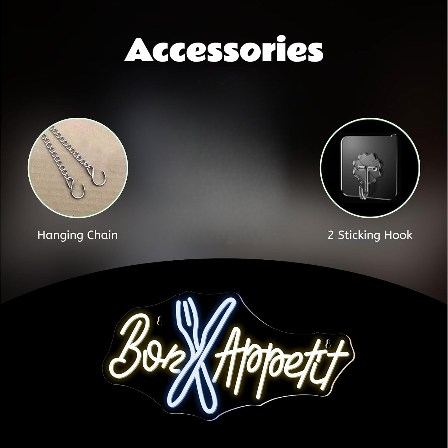 Bon Appétit Neon Sign Good App - Bedroom Lighting Decor Ideas 리뷰 및 가격