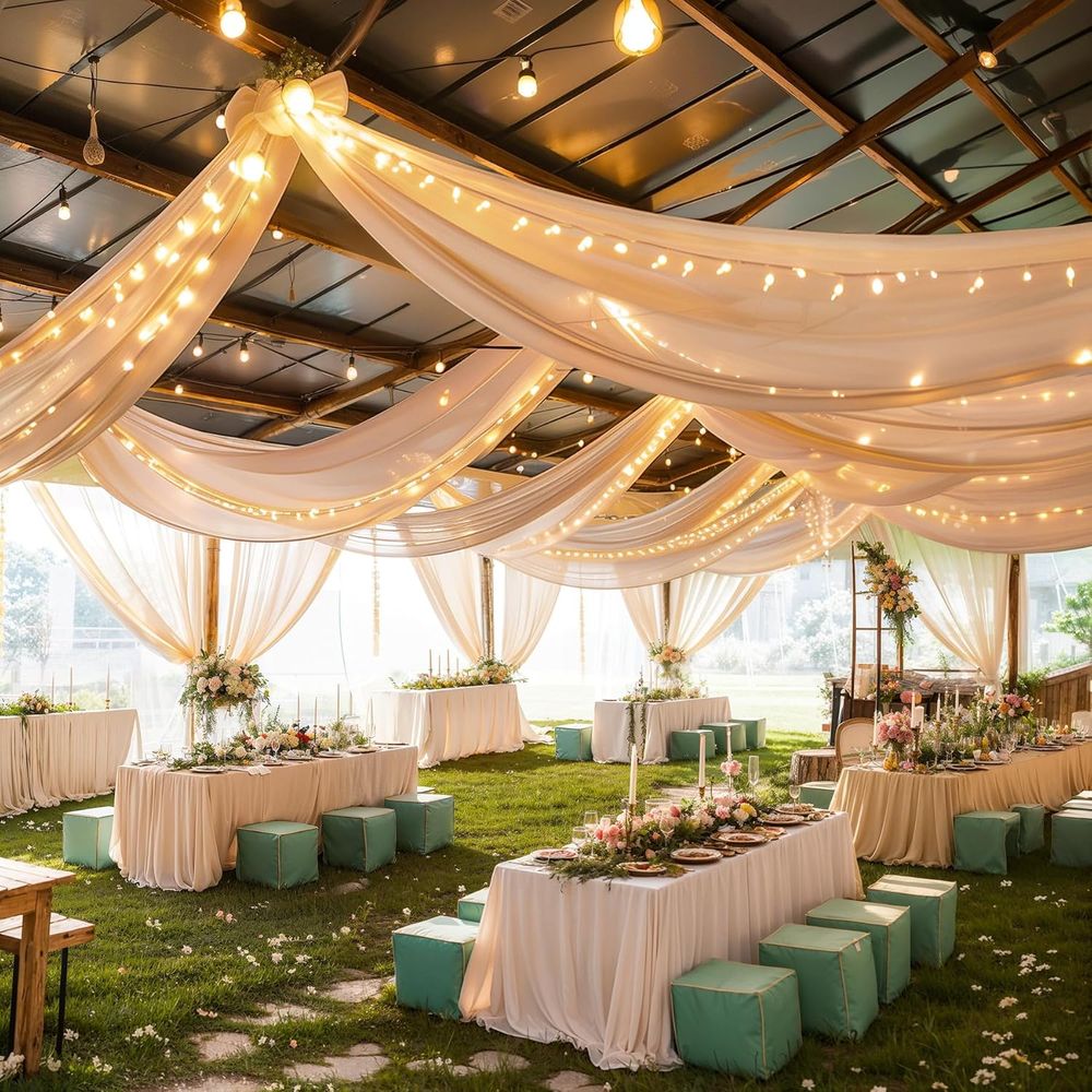 6 Panels Champagne Ceiling Dra - Lighting Decor Photos 리뷰 및 가격