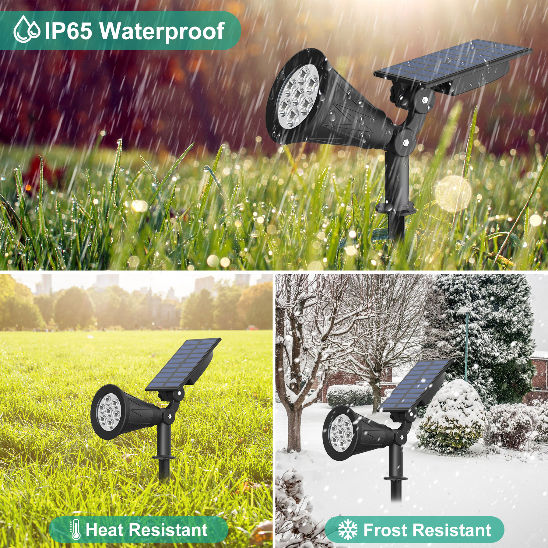 1pc/2pcs 7LED Solar Spotlight  - Lighting Decor Sunrise 리뷰 및 가격