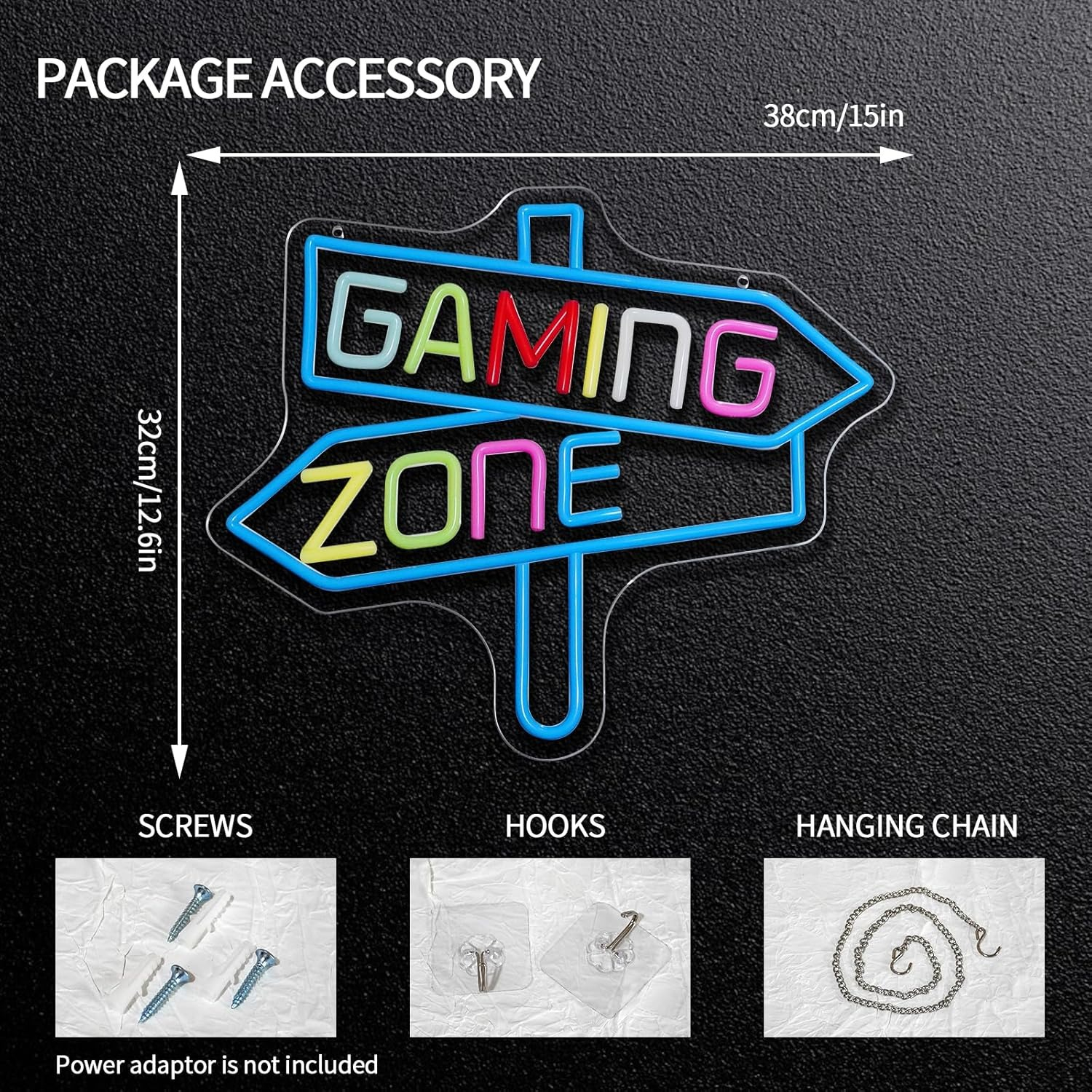 Gaming Zone Neon Sign USB LED  - Garage Lighting Decor 리뷰 및 가격