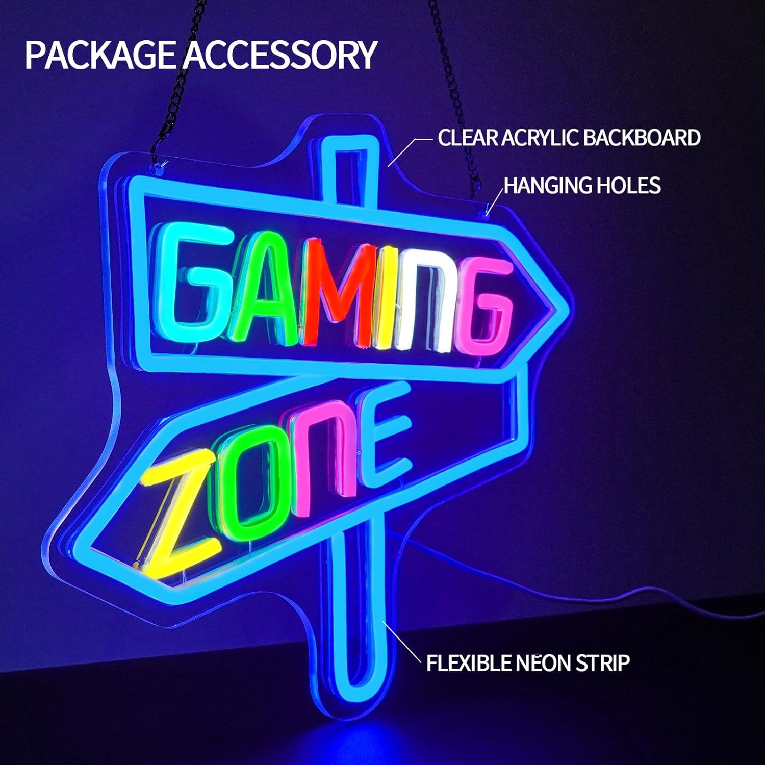 Gaming Zone Neon Sign USB LED  - Garage Lighting Decor 리뷰 및 가격