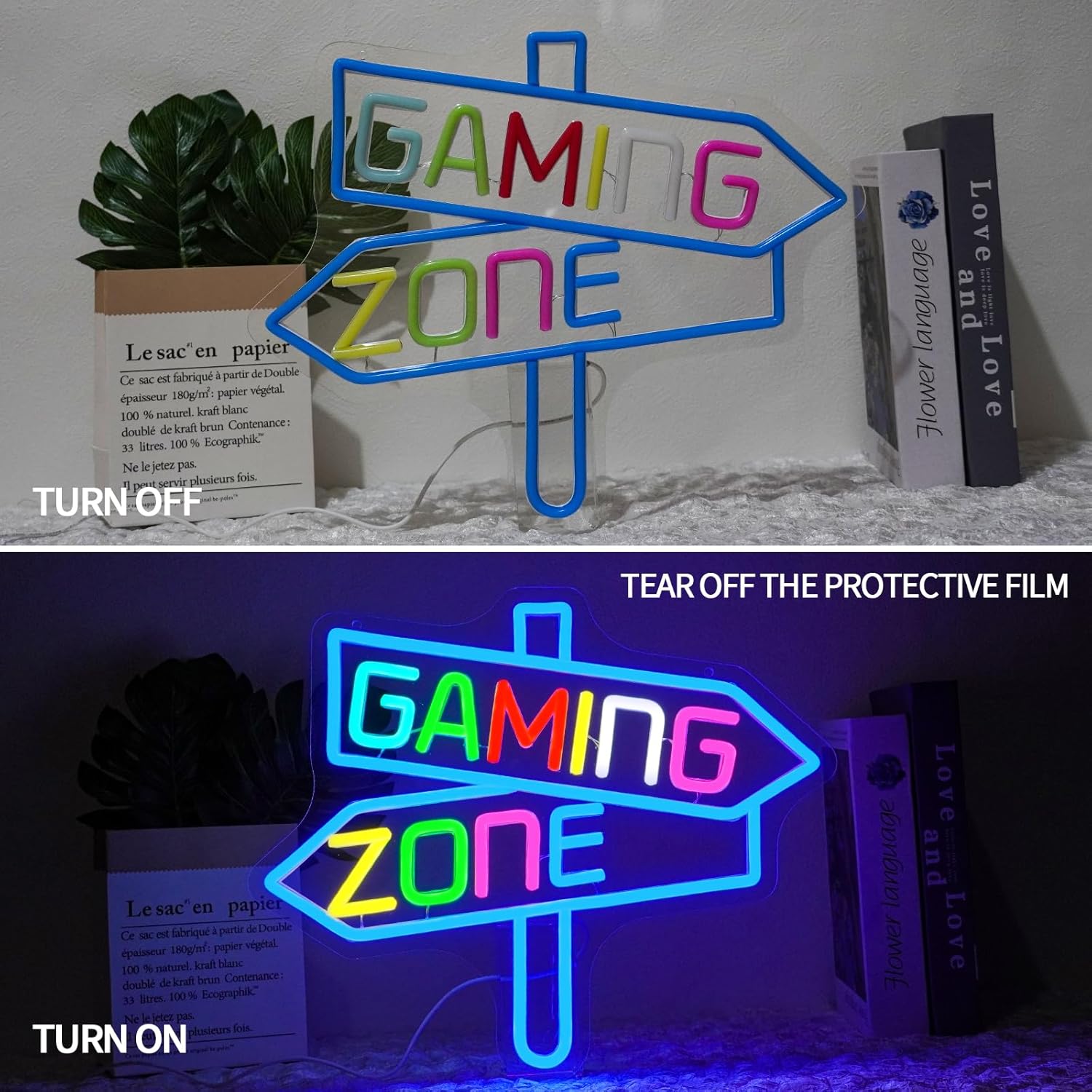 Gaming Zone Neon Sign USB LED  - Garage Lighting Decor 리뷰 및 가격