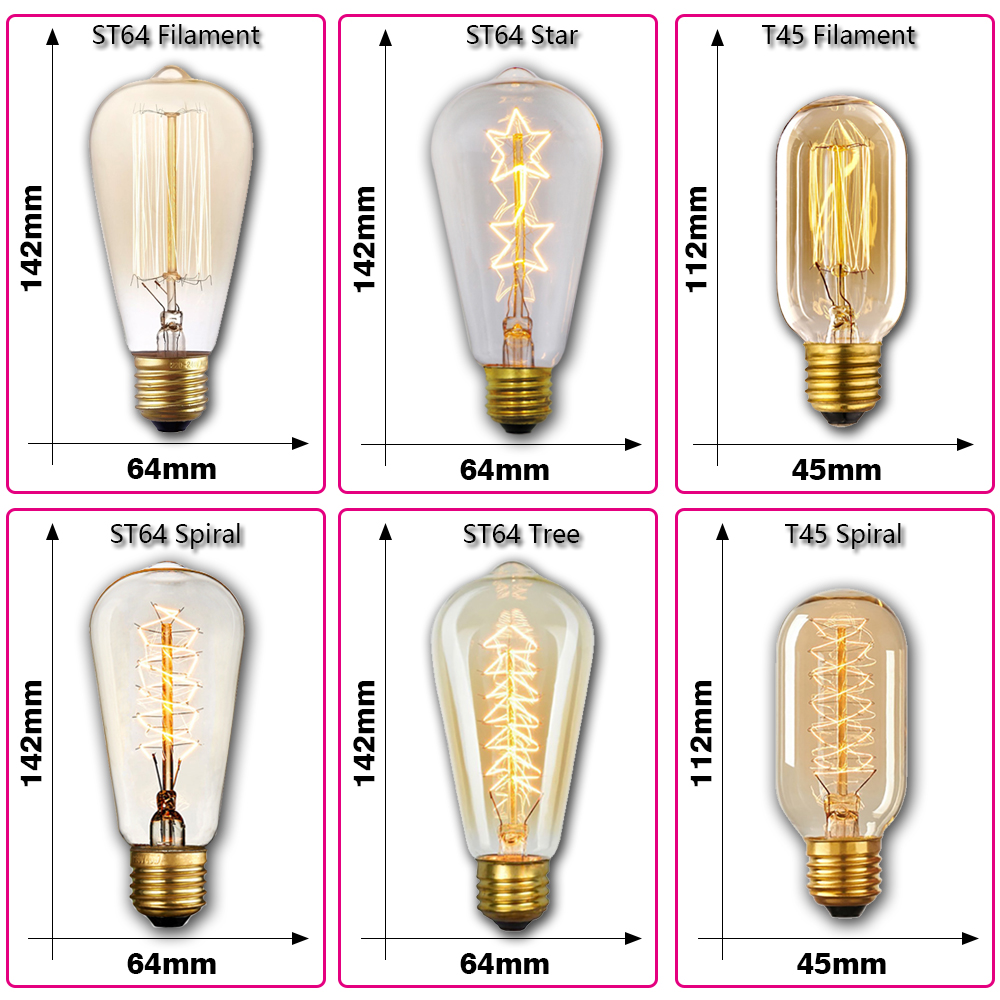 Retro Edison Light Bulb E27 40 - Lighting Decor Ideas 리뷰 및 가격