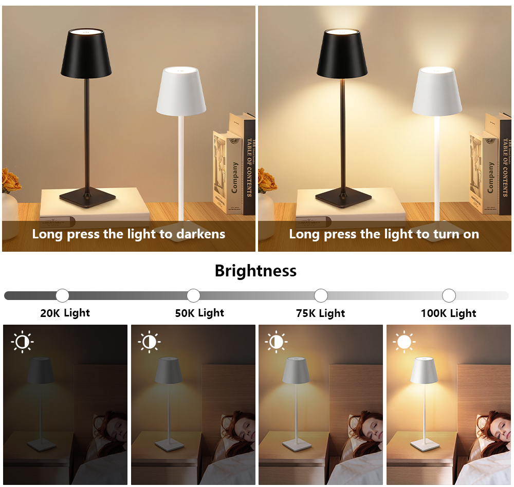 LED Rechargeable Desk Light Wi - Lighting Table Decor 리뷰 및 가격