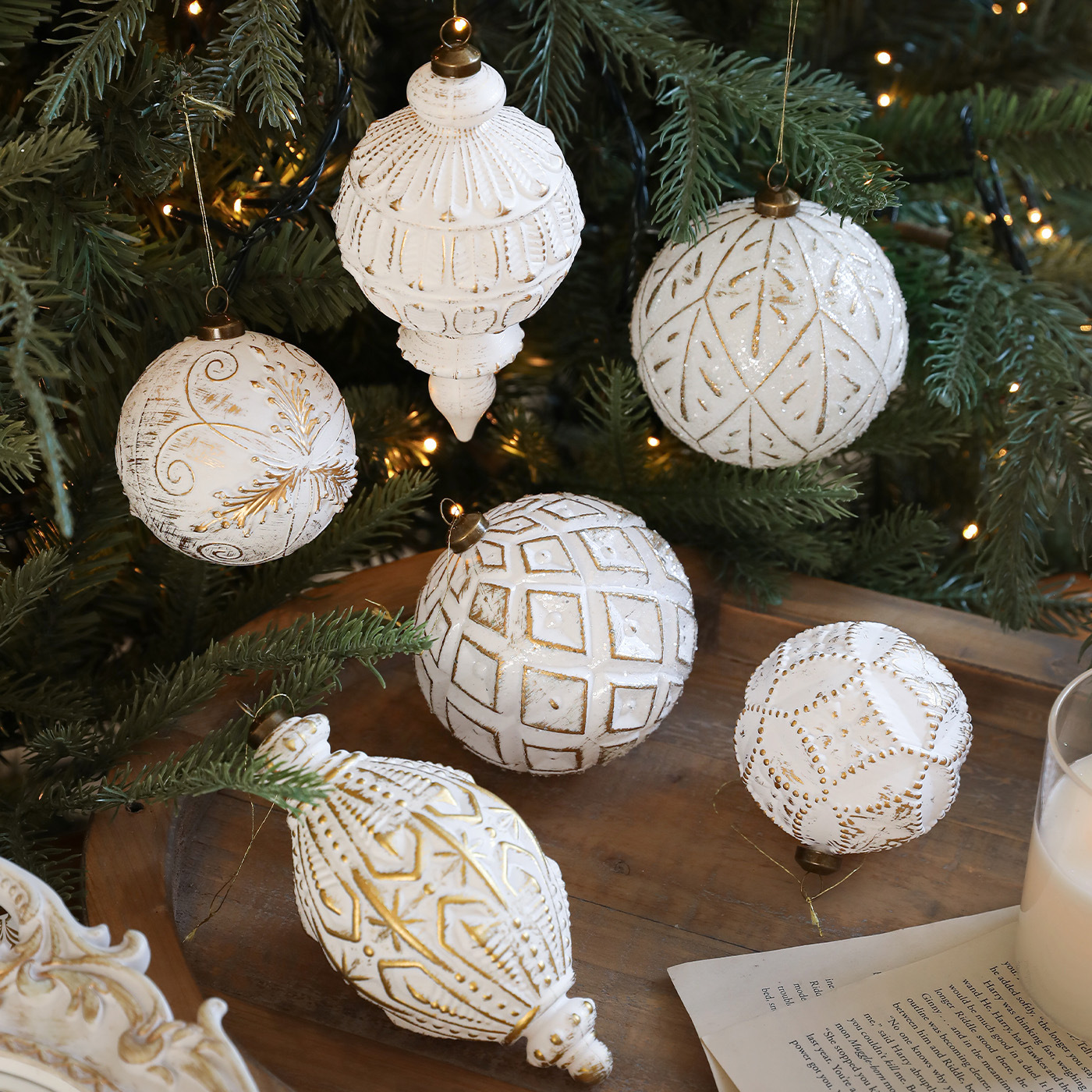 White Gold Christmas Ball Orna - Pendant Lighting Christmas Decor 리뷰 및 가격