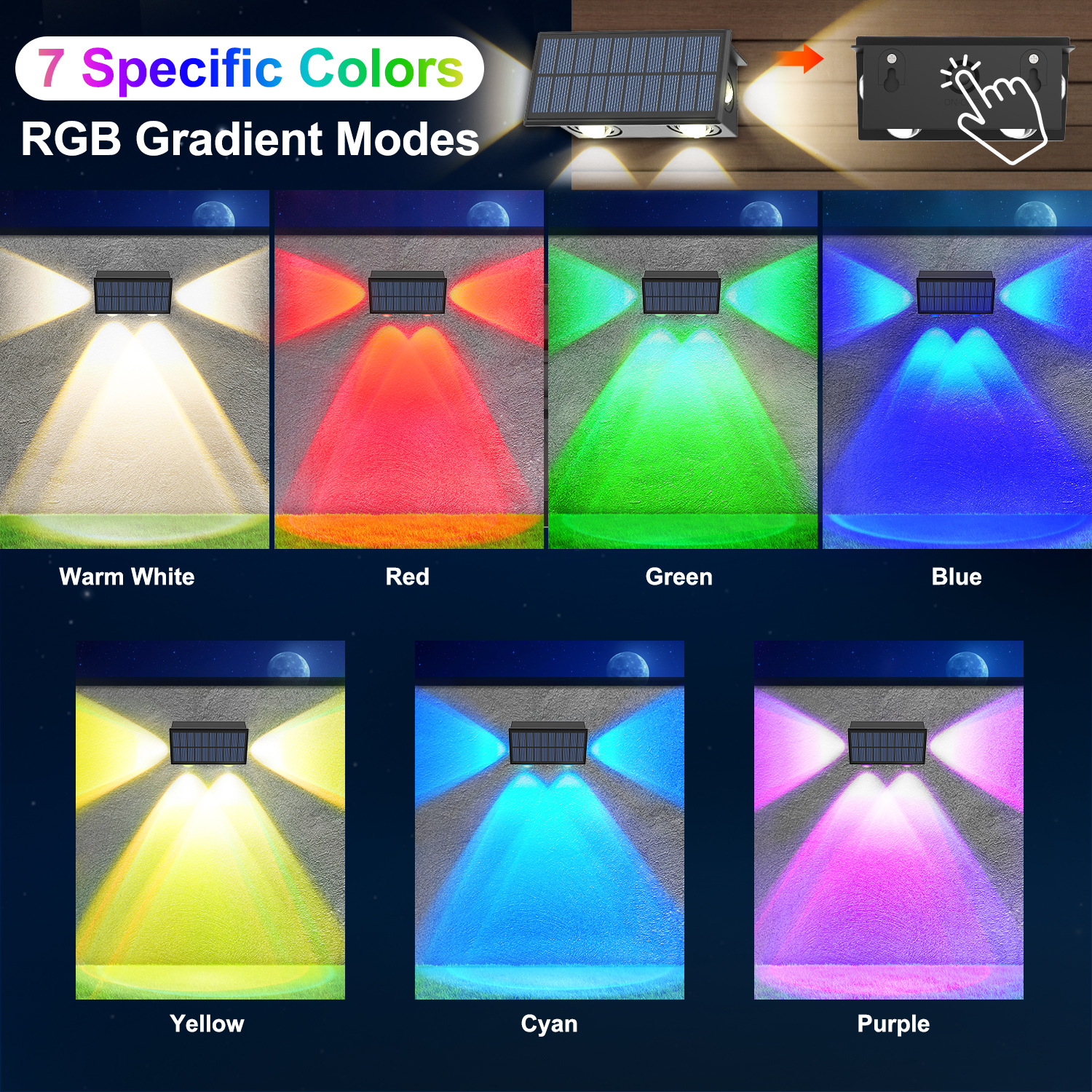 4PCS Solar Fence Light RGB Col - Lighting Decor Sunrise 리뷰 및 가격
