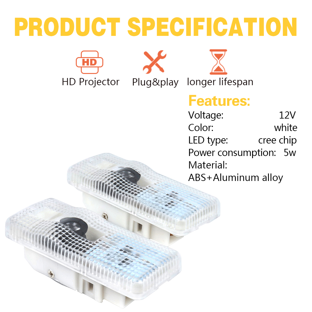 2X LED Car Projector Door Lamp - Lighting Decor Inc 리뷰 및 가격